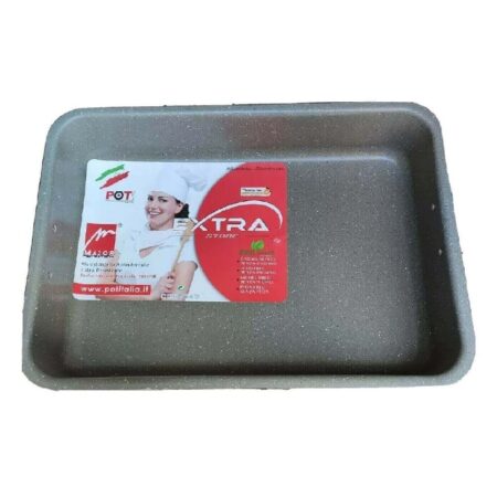 Teglia rettangolare antiaderente e pietra