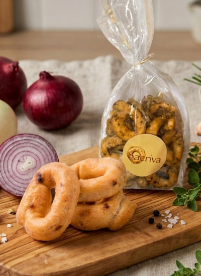 Taralli alla cipolla artigianali Sacriva